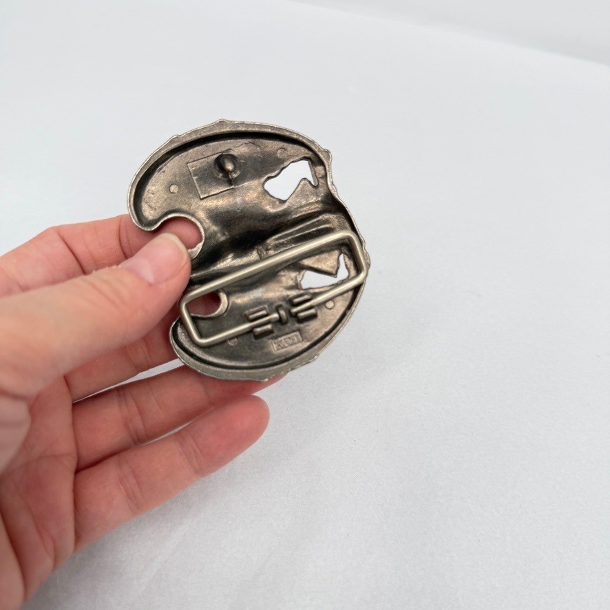 Avon Vintage Belt Buckle American Eagle Bird Western Biker Silver Federal Style