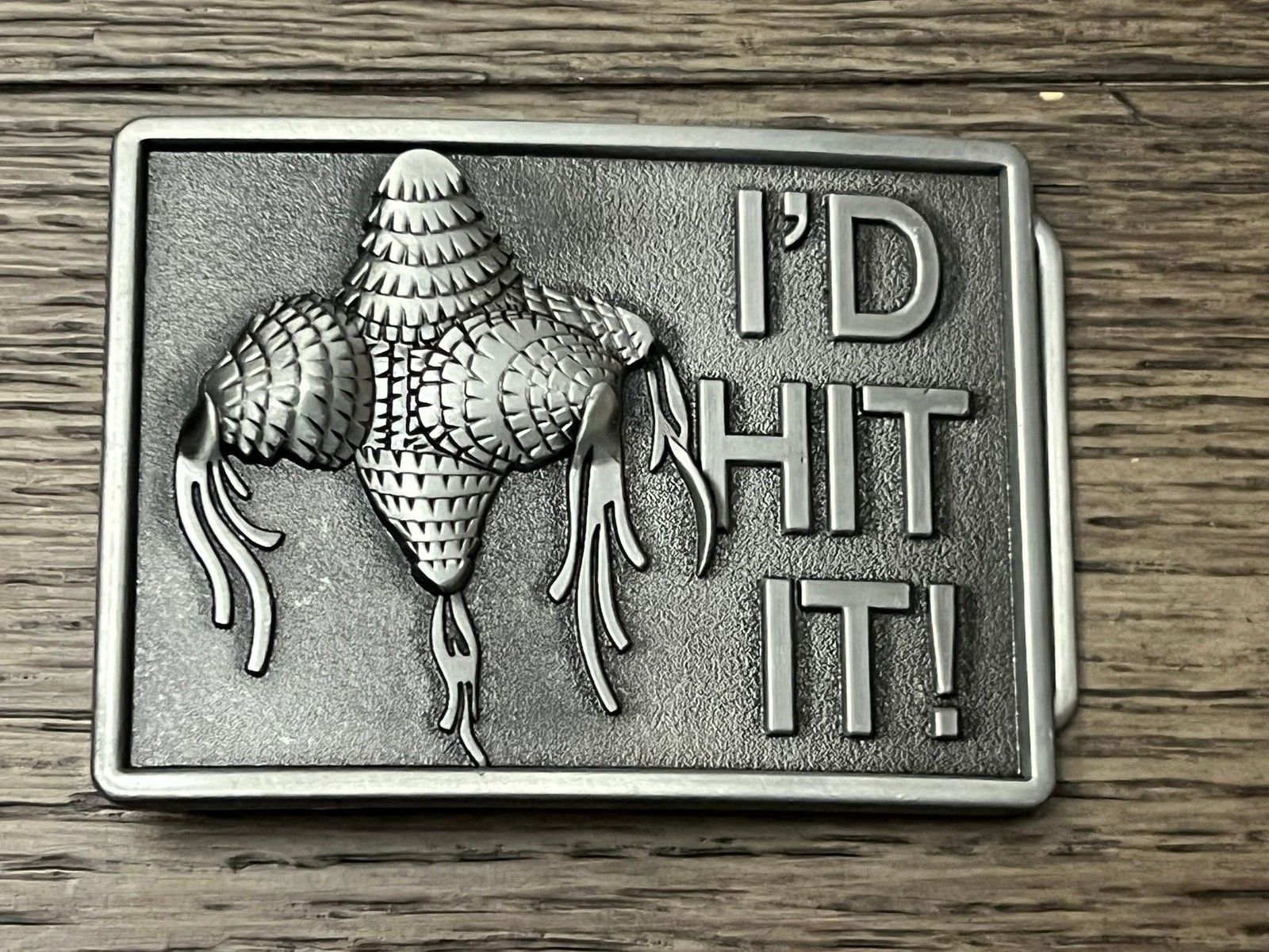 Buckle Rage Belt Buckle Unisex Silver ID HIT IT Rectangular BLT-151-SIL Novelty