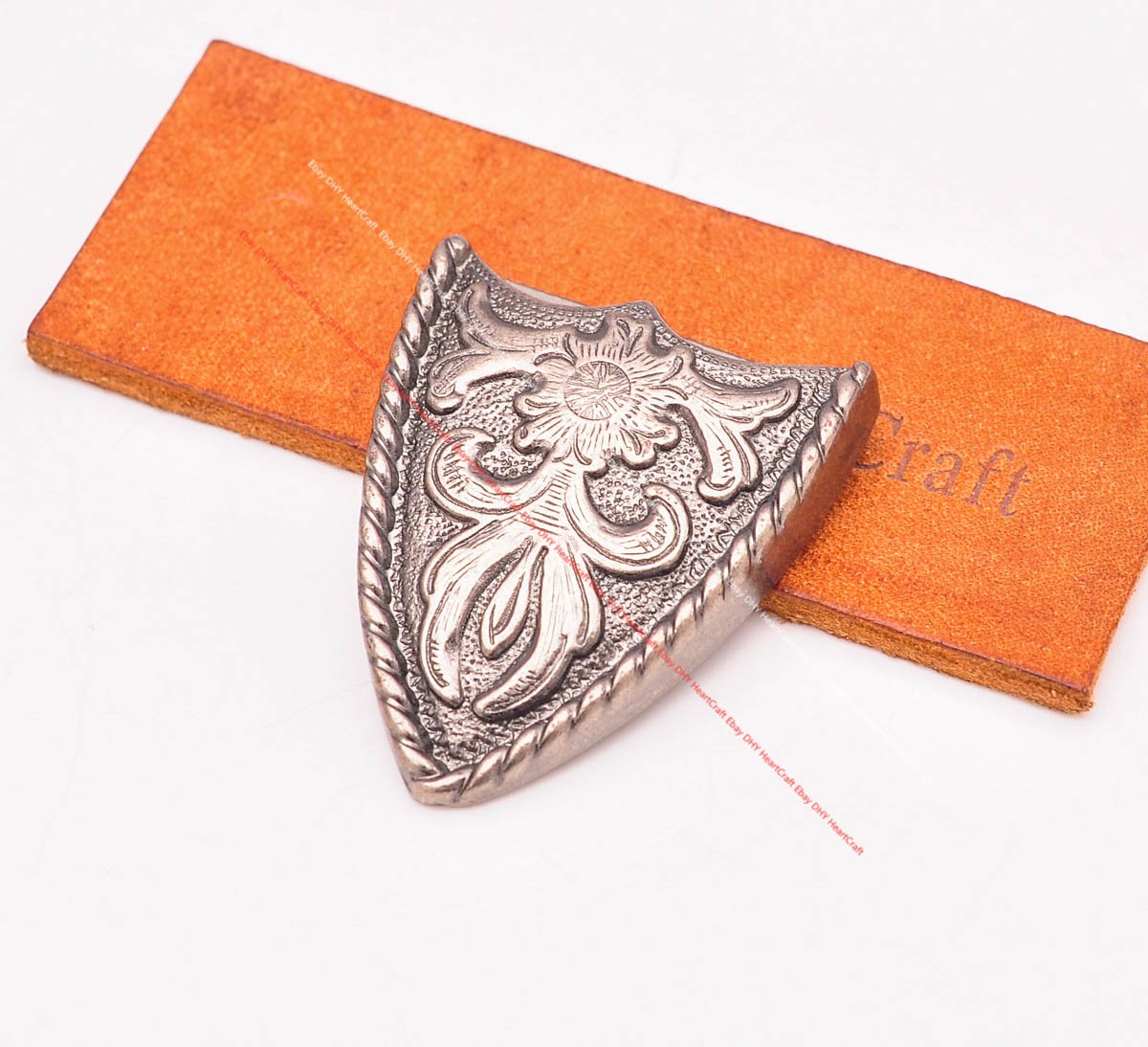 38mm Western Antique Silver Cowboy Flower Leather Belt Buckle 3 Piece Set Men