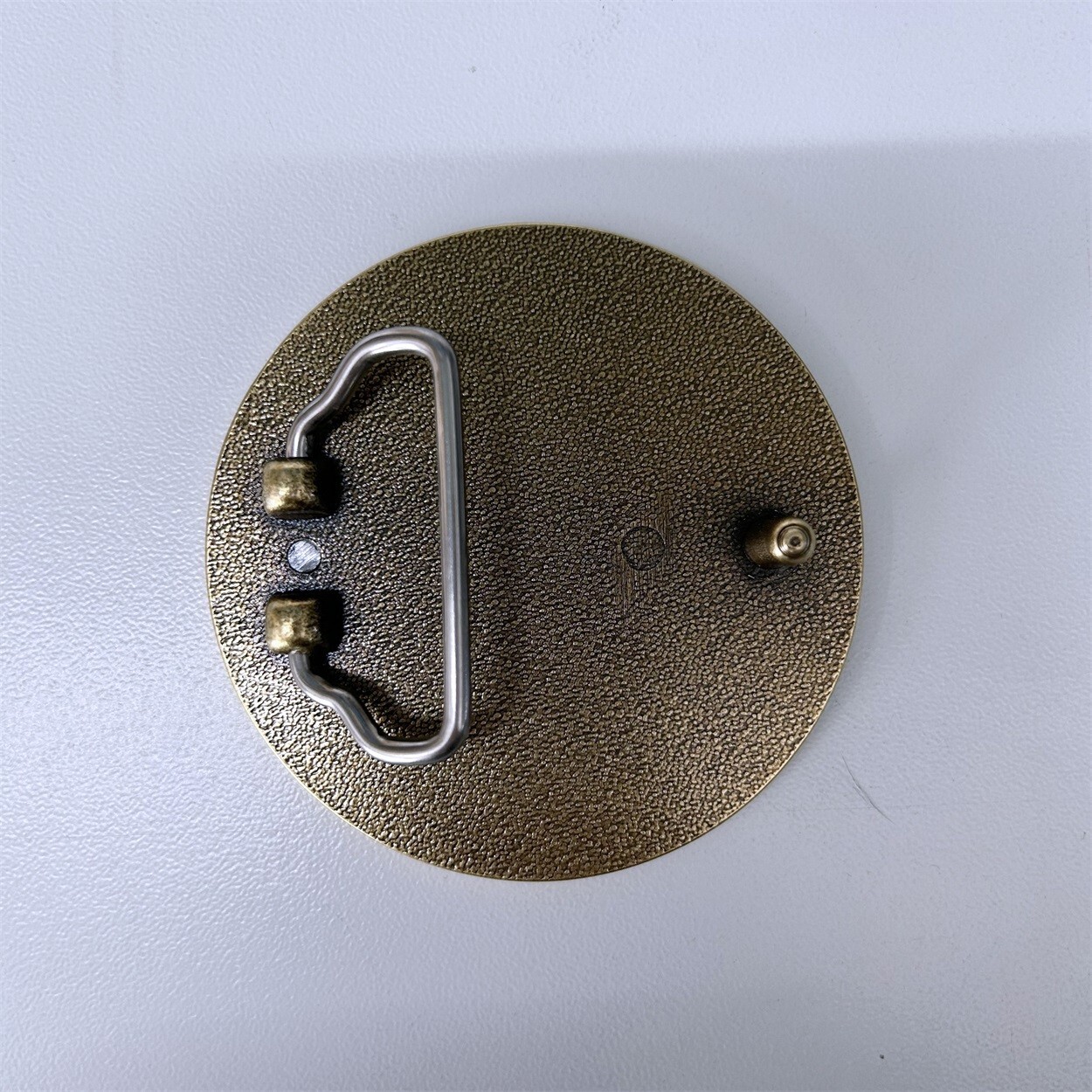 Antique Bronze Plated Total Flat Round Custom Blank Belt Buckle for Engraving