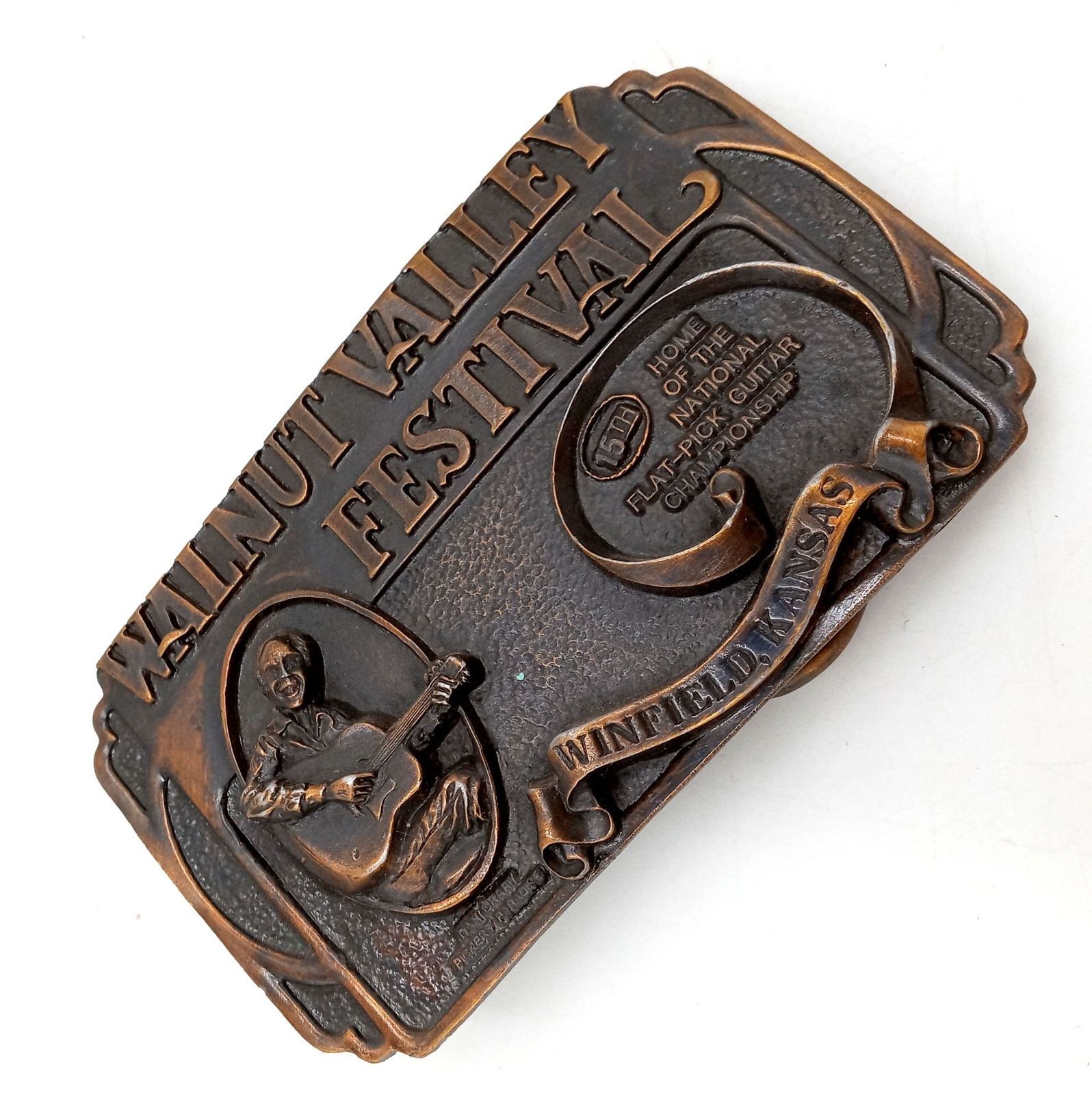 Dan Crary Belt Buckle Guitar Walnut Valley Bluegrass Music Festival Winfield KS
