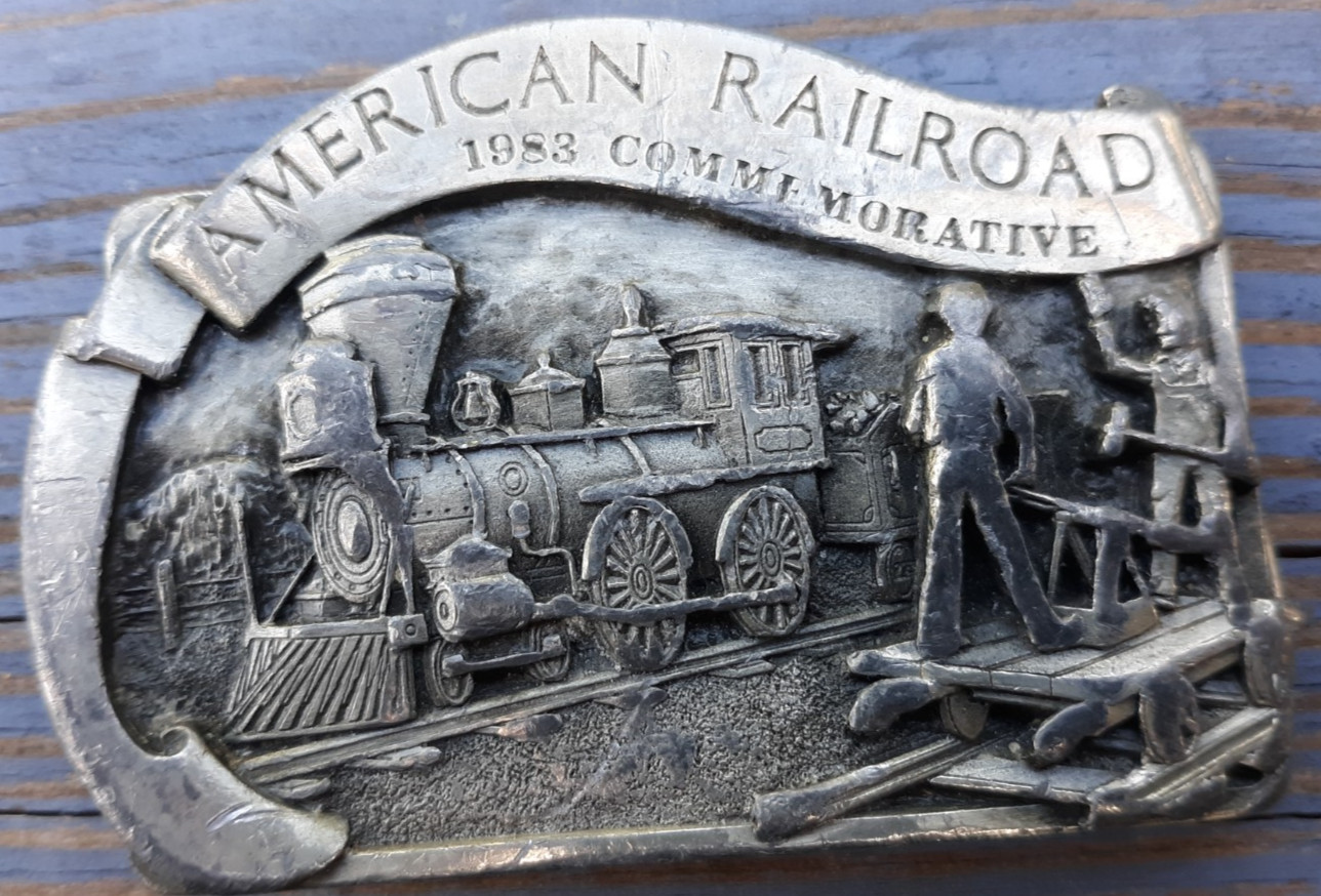 belt buckle 1983 Great American Buckle American Railroad Commemorative train