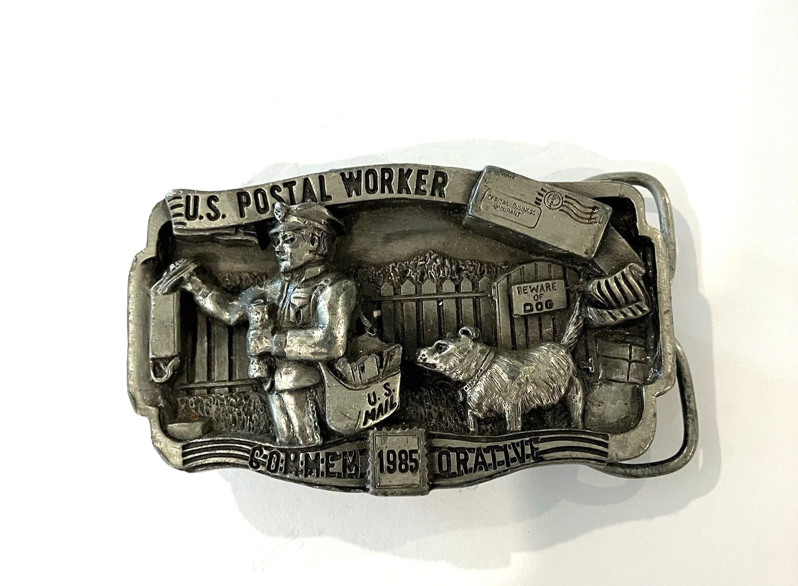 Vintage 1985 Postal Worker Commemorative U.S. Mail Belt Buckle #952 of 5000