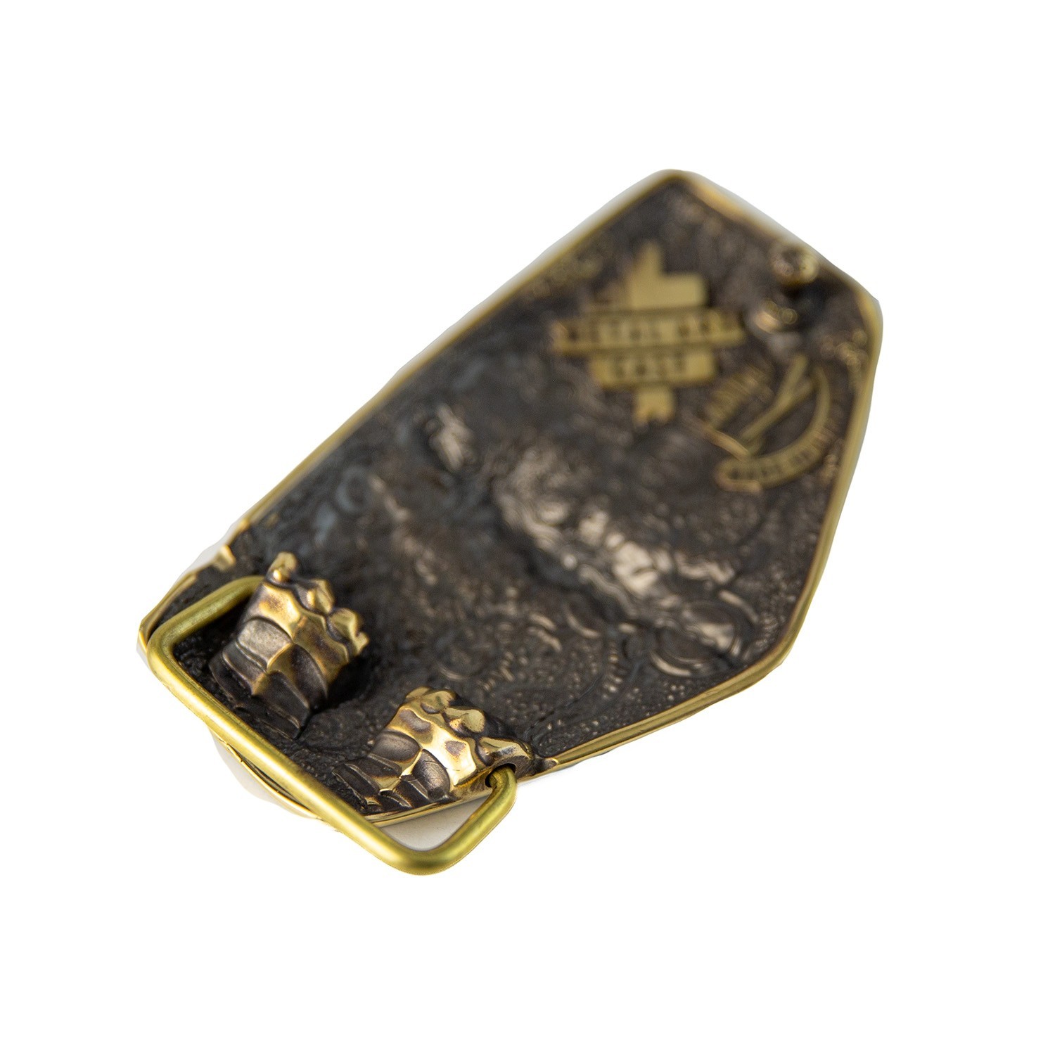 Archangel Michael brass belt buckle; Saint Michael image; Tyrael belt buckle
