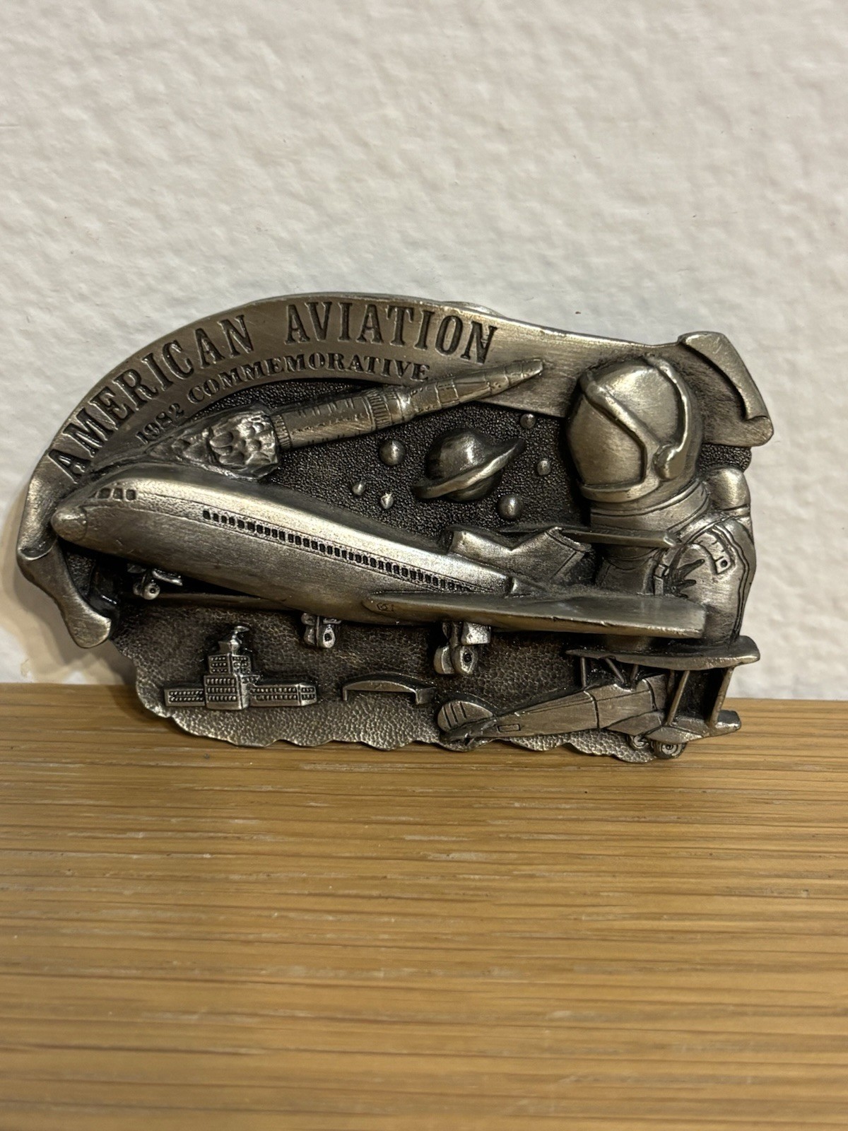 Arroyo Grande Buckle Co Aviation Limited Edition Vintage Silver Belt Buckle 1544