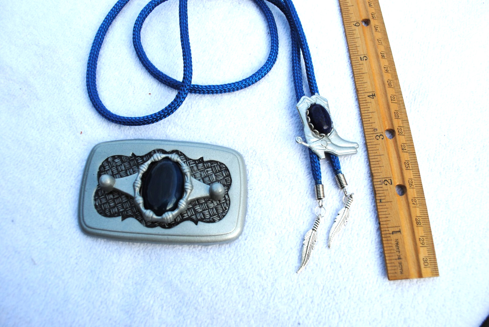 Western Belt Buckle and Bolo Set