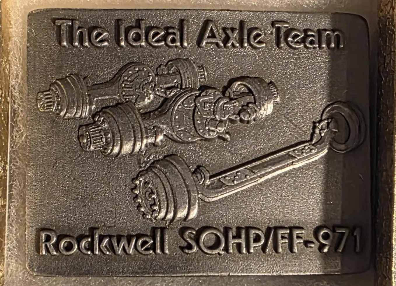 Vintage Metal Belt Buckle, The Ideal Axle Team, Rockwell, Automotive Parts, Nice