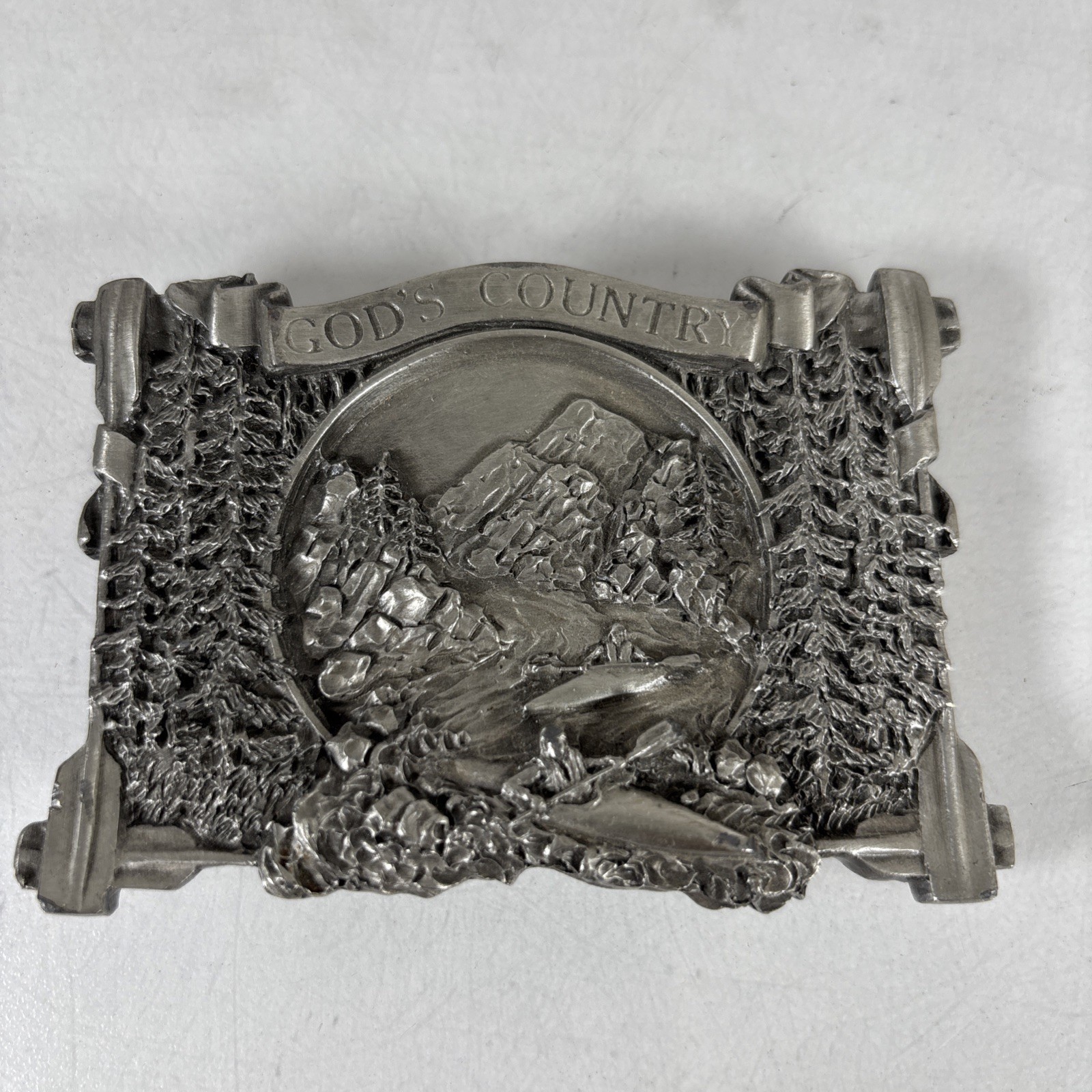 Vintage Bergamot Brass Works God&rsquo;s Country 1983 Belt Buckle H-86