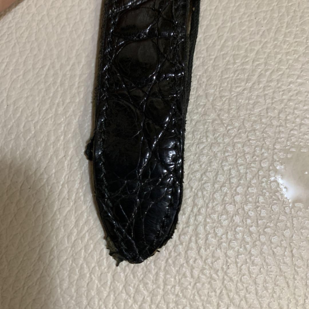 Louis Vuitton Crocodile Belt Black Vintage Luxury Rare