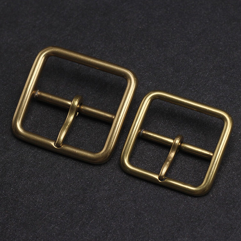 1 X Square Solid Brass Single Prong Belt Buckle 35mm/40mm Replacement
