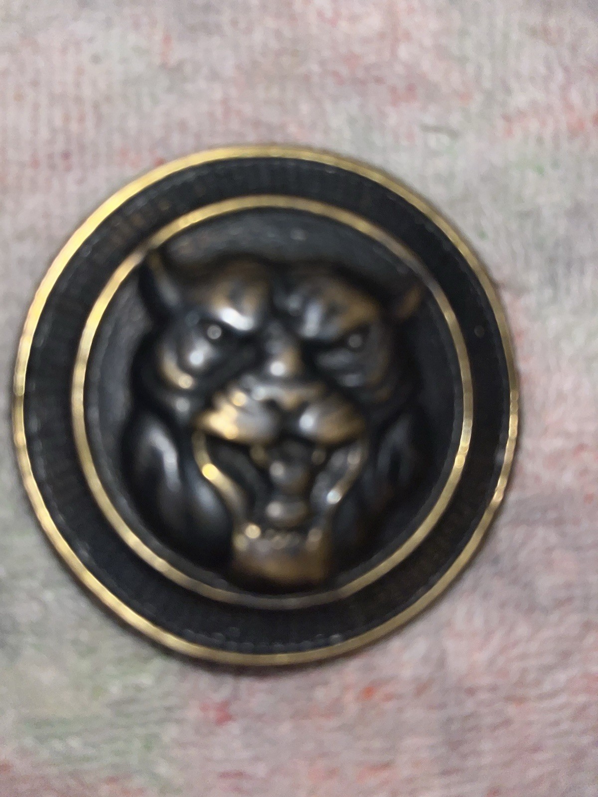 Vintage Jaguar Belt Buckle 2 1/2 Across Brass Great Condition Made In USA