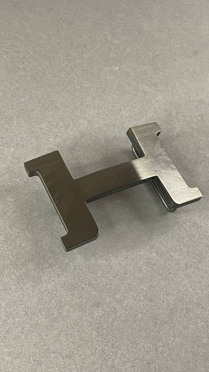 Glossy Black H Buckle 40mm 1.5` Black Hardware Belt Buckle