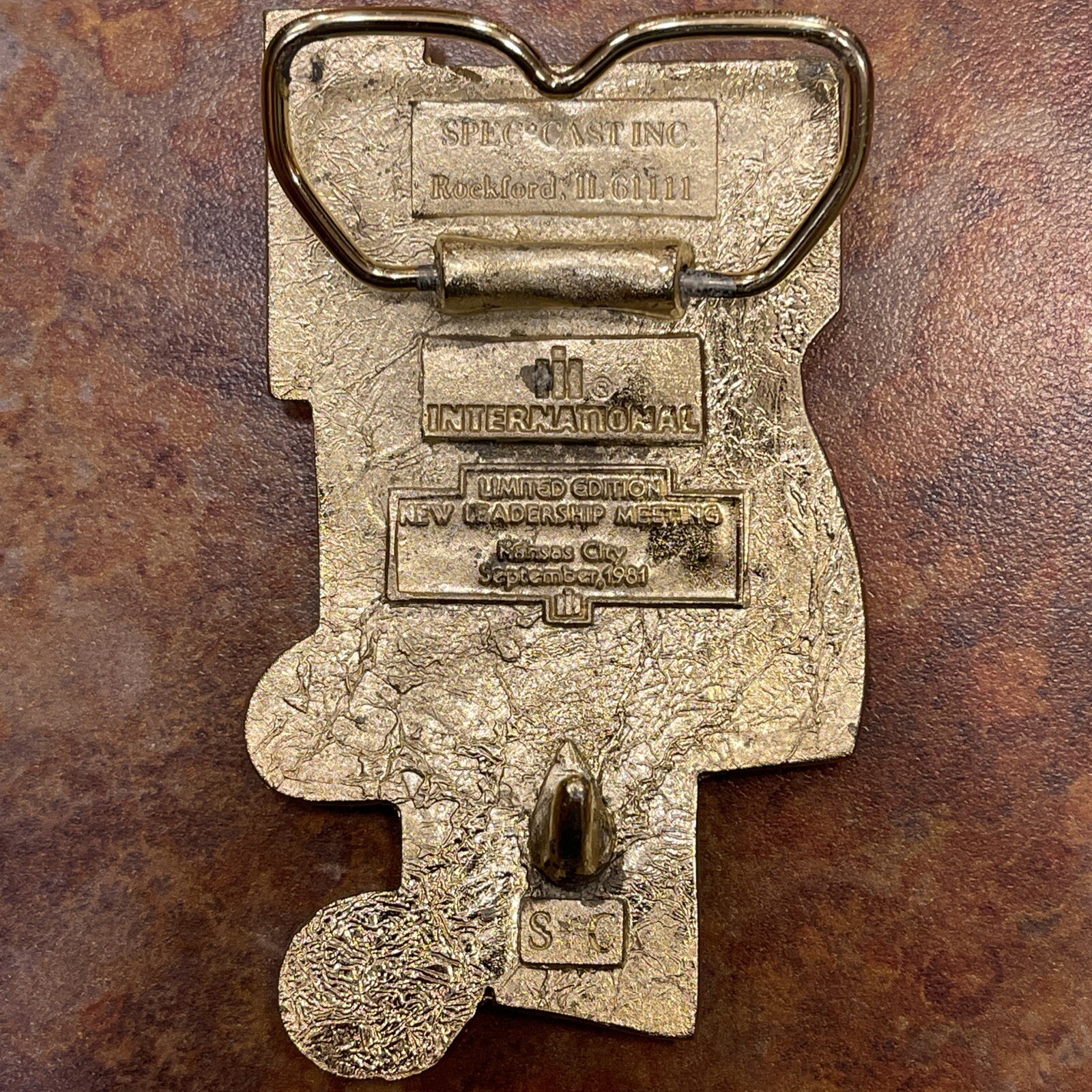International Harvester The New Number 1 Gold Spec-Cast Belt Buckle LIMITED