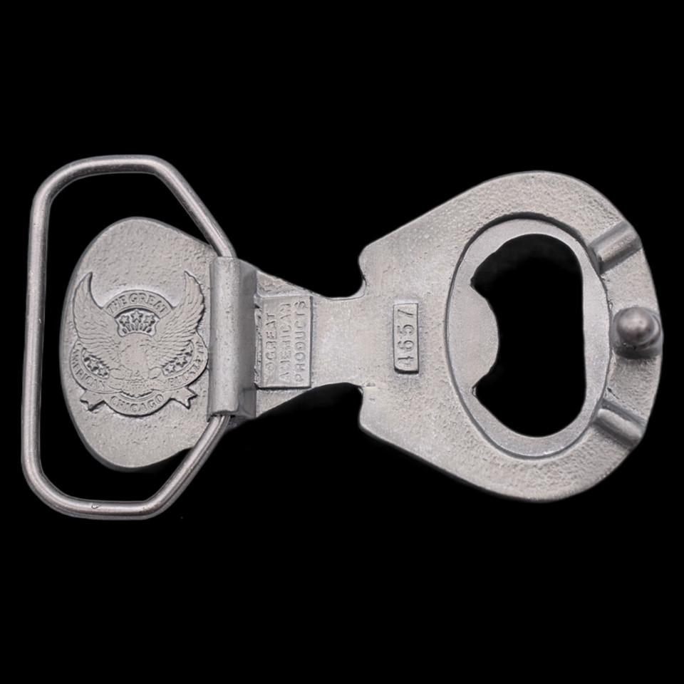 Pop Tab Beer Tab Bottle Opener Belt Buckle (New Old Stock)