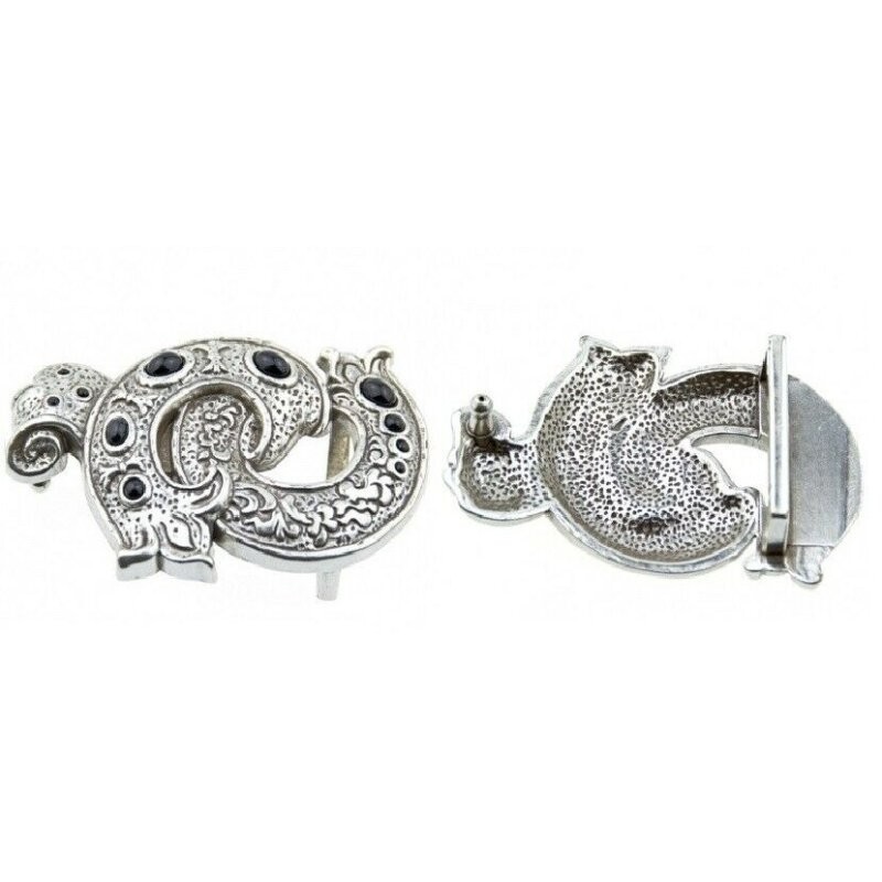 Emblem King Queen Silver Belt Buckle Interchangeable Buckle