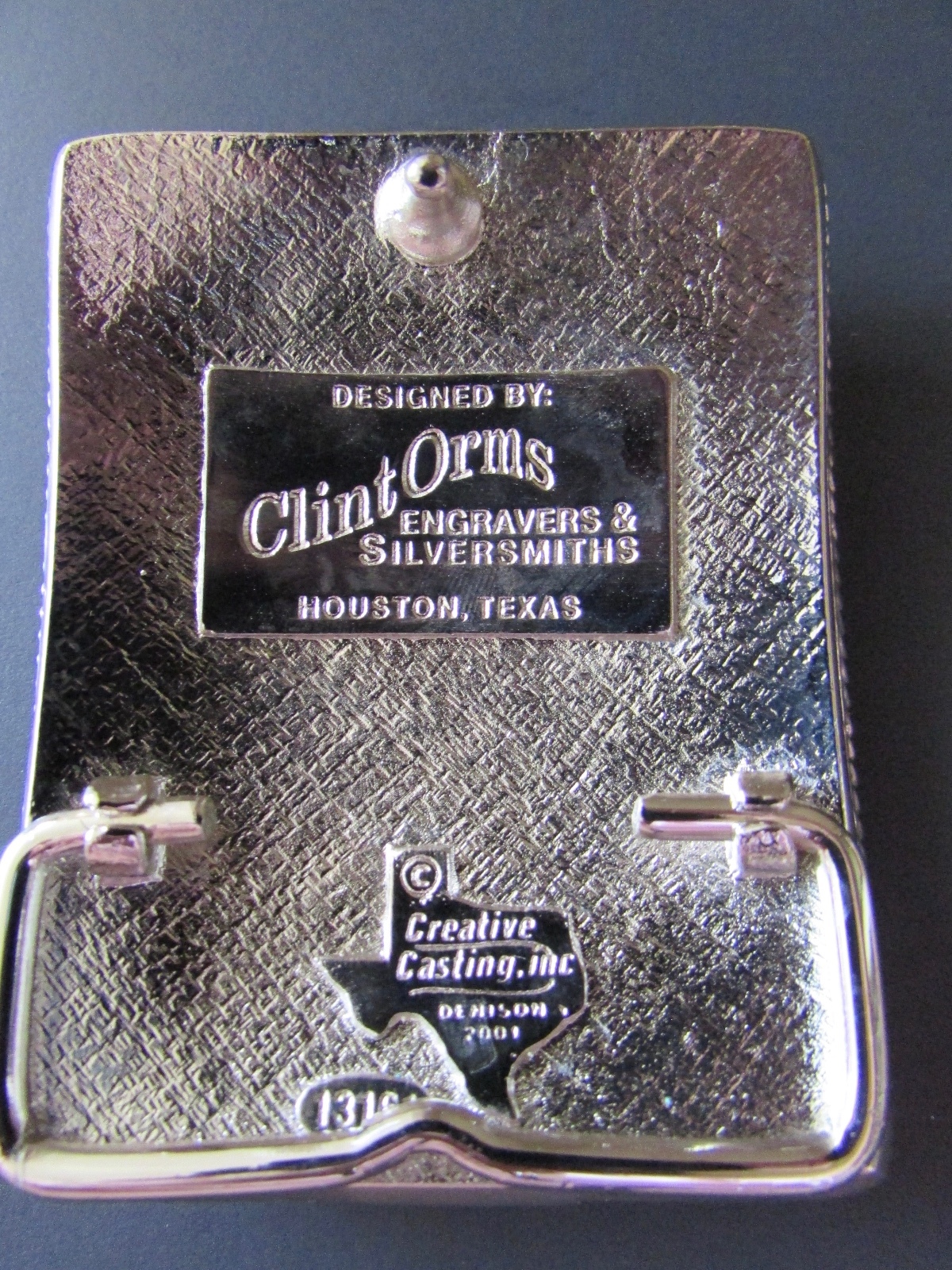 Clint Orms « Longhorn Steer » Buckaroo Ball Santa Fe 2001 Belt Buckle