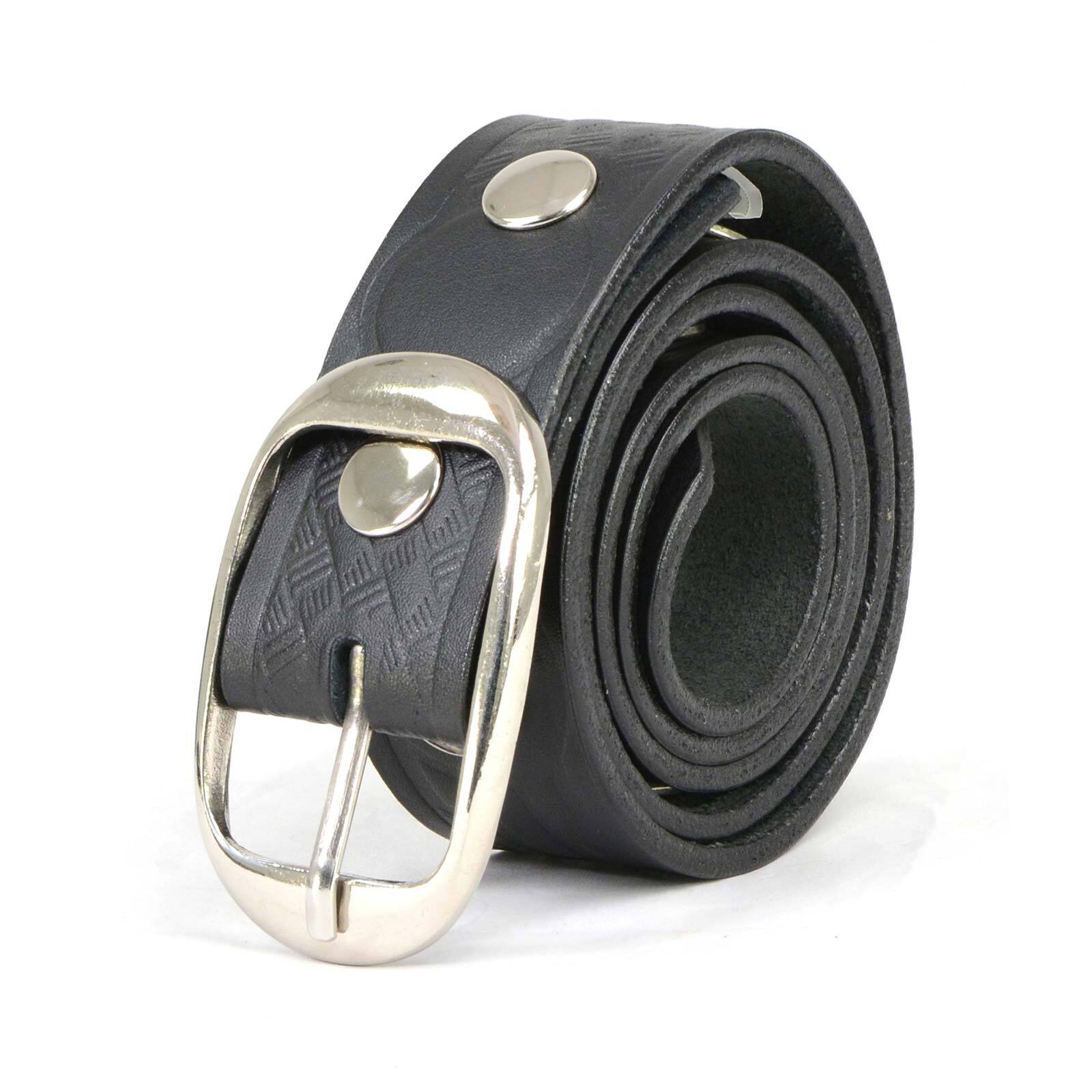 Milwaukee Leather 7123 Men&rsquo;s 44 MAG Black Leather Belt w/ Interchangeable Buckle