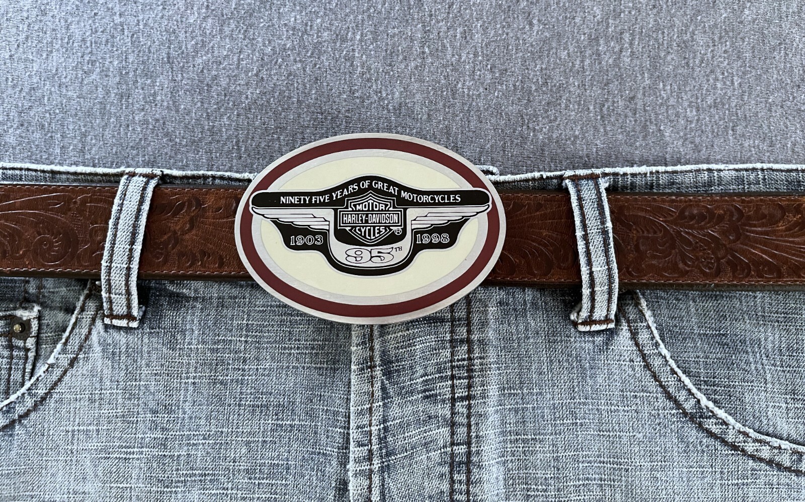 95 Years Of Great Motorcycles Harley-Davidson Belt Buckle