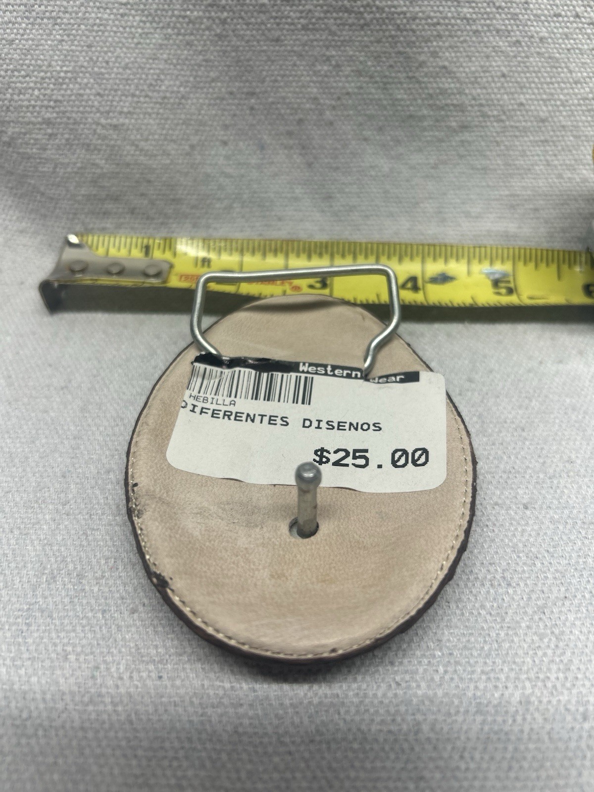 Belt Buckle New Ivory Tan Full Quill Ostrich Leather