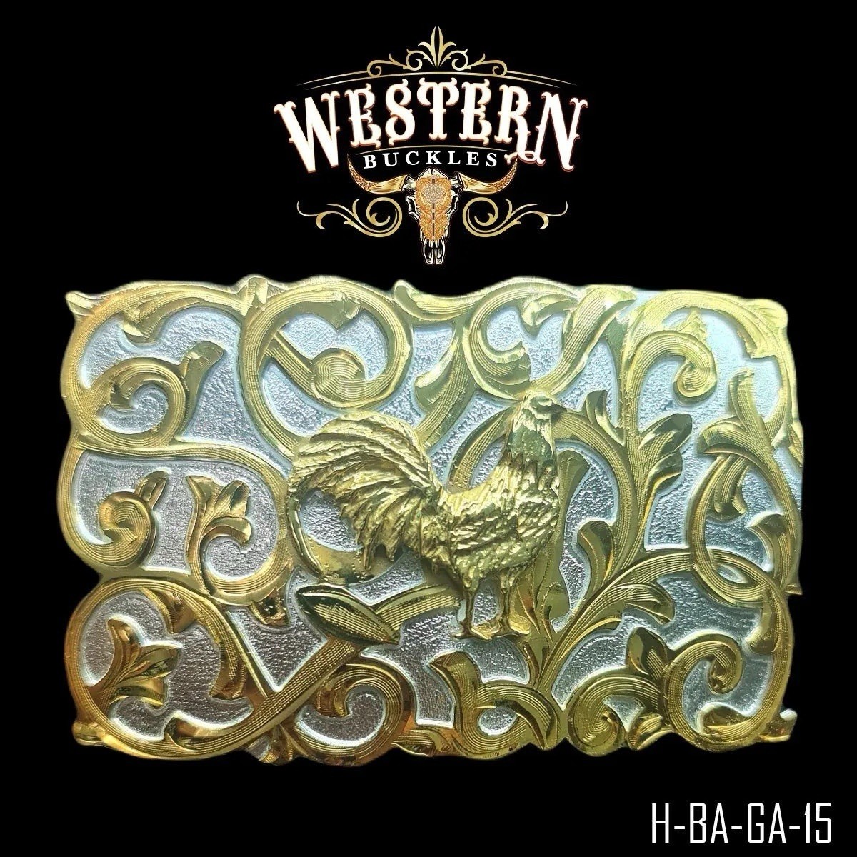 Mexican Rooster Chicken Charro Cowboy Belt Buckle Hebilla Vaquera Made In Mexico