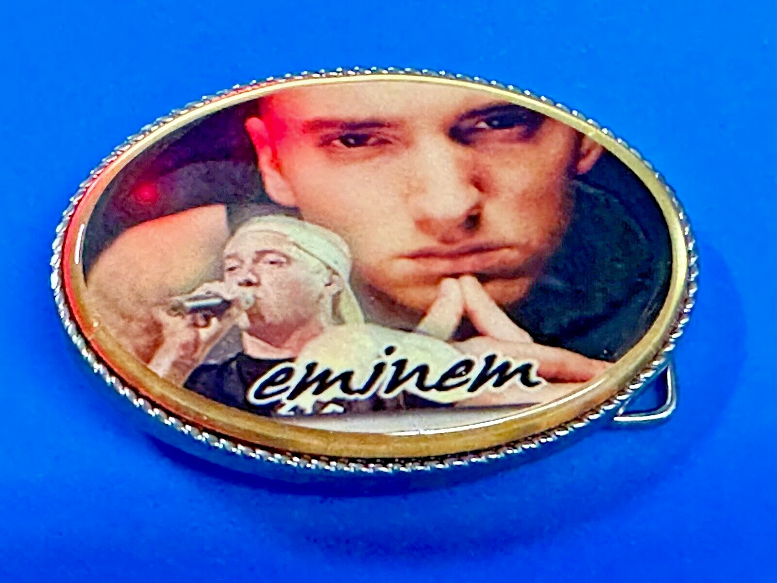 Eminem Slim Shady Led Multi Color Light Flashing Belt Buckle W/ Fresh Battery!