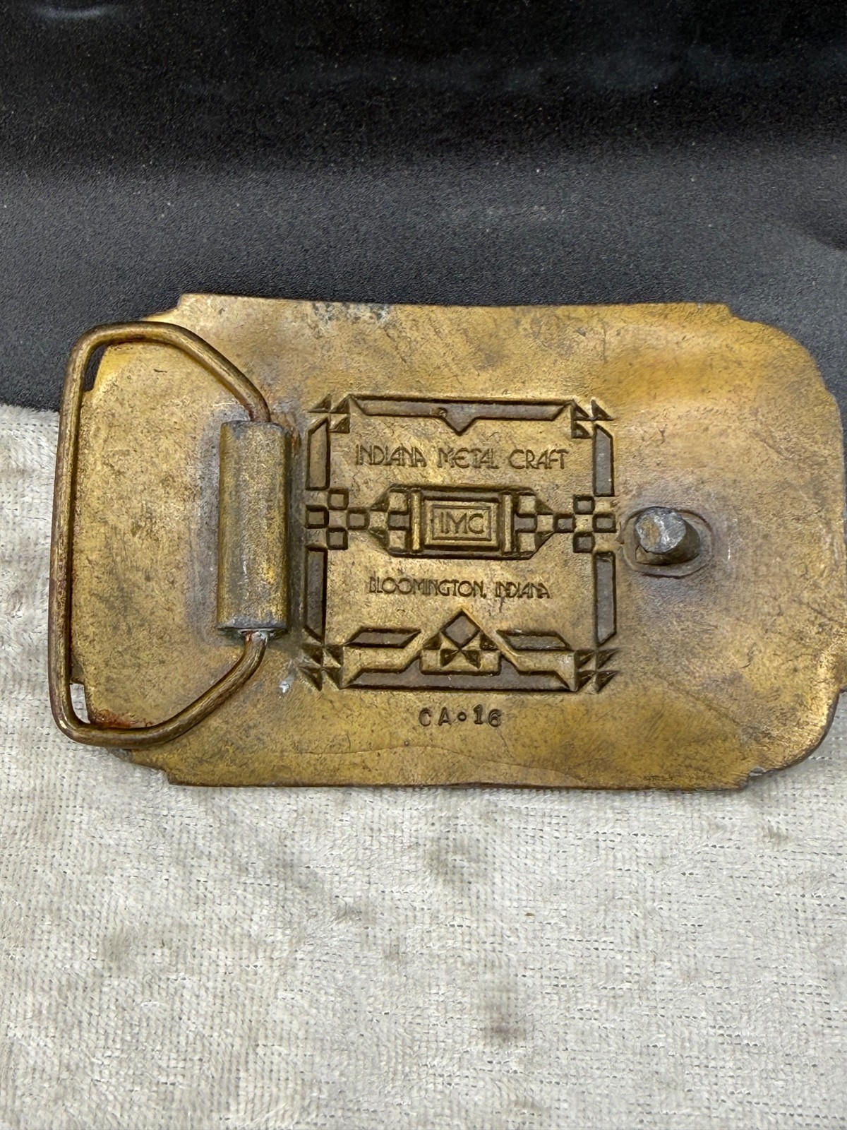 Vintage Cord 812 Car Belt Buckle Supercharged Gold Tone