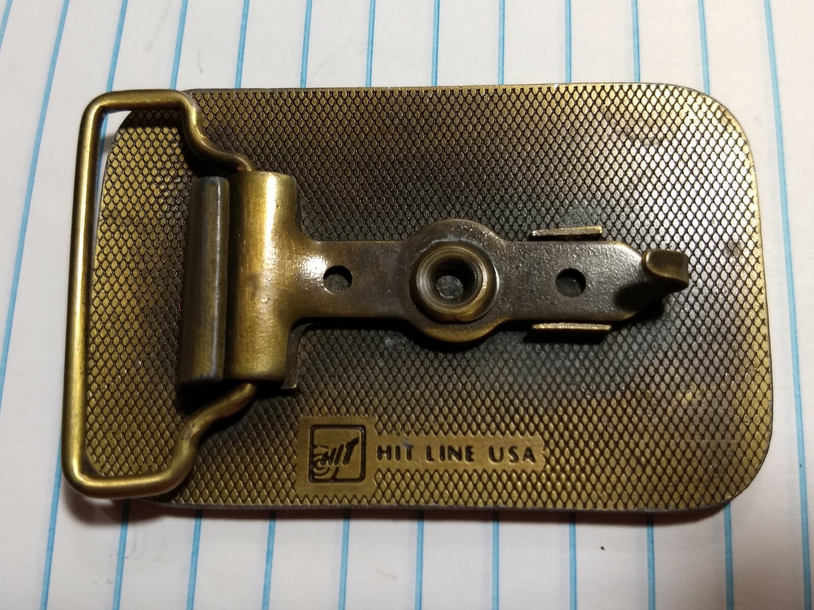 Belt Buckle « Core Lab. – Hydrocarbon Well Logging » Hit Line USA- Brass