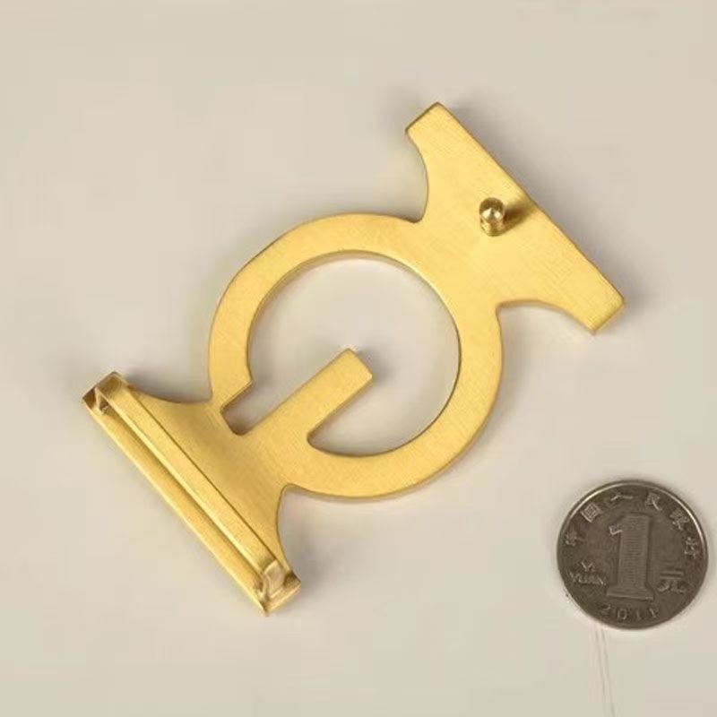 Brass belt head with smooth buckle for men&rsquo;s solid buckle head 3.9cm