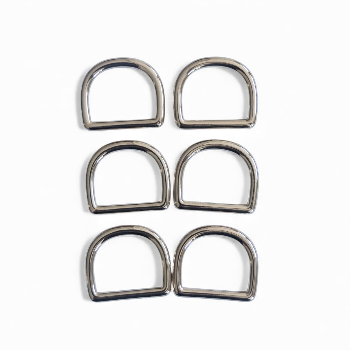 Nickel 1&Prime; D-Rings Hardware by Buckleguy – Set of 6
