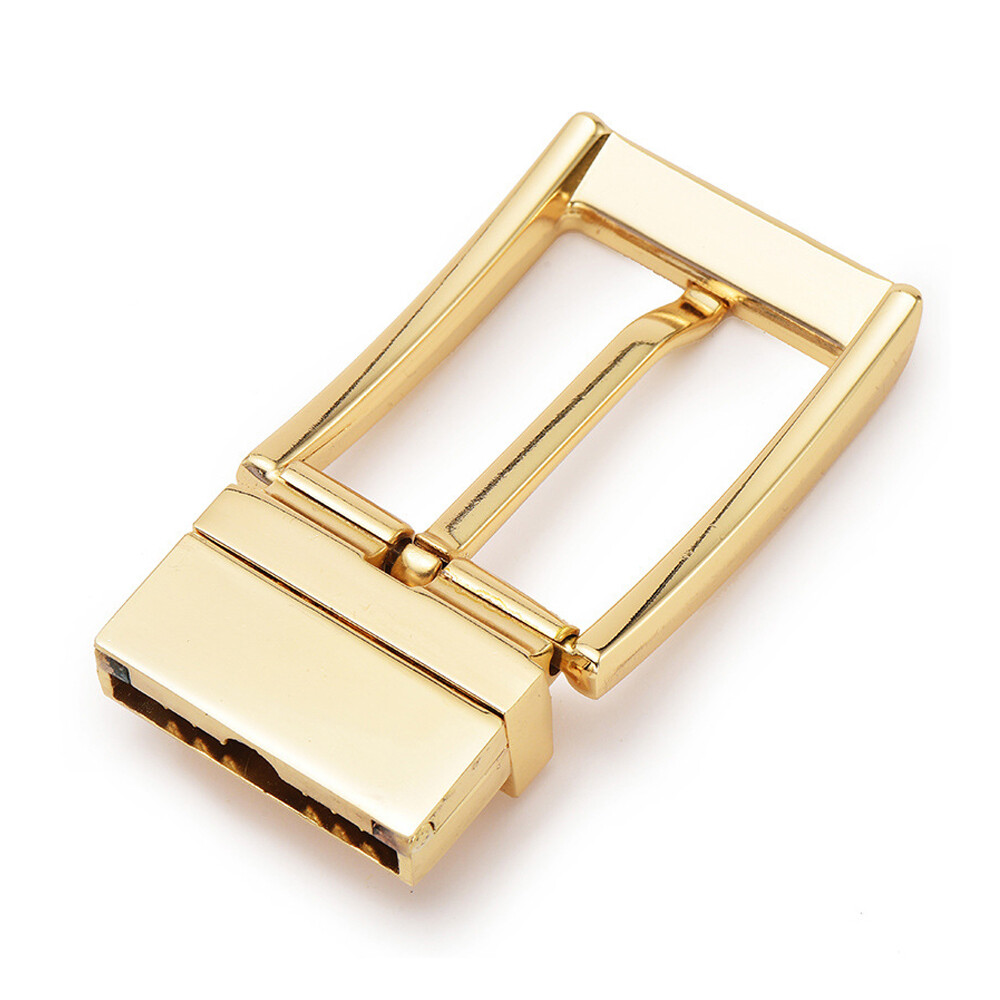 1pc Reversible Belt Buckle Replacement Pin Buckle Rectangular Silver Black Gold