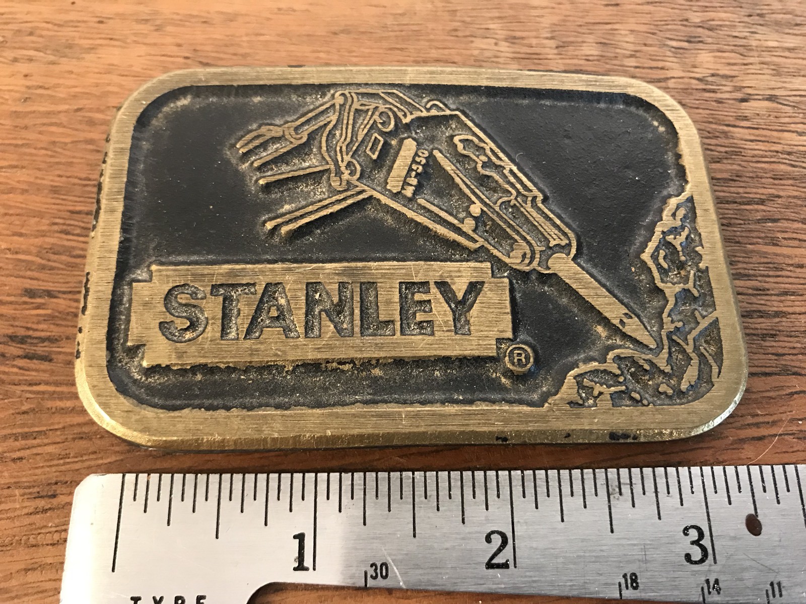 Stanley Tools DynaBuckle Solid Brass Heavy Duty Metal Belt Buckle 2&Prime; X 3 1/4&Prime;