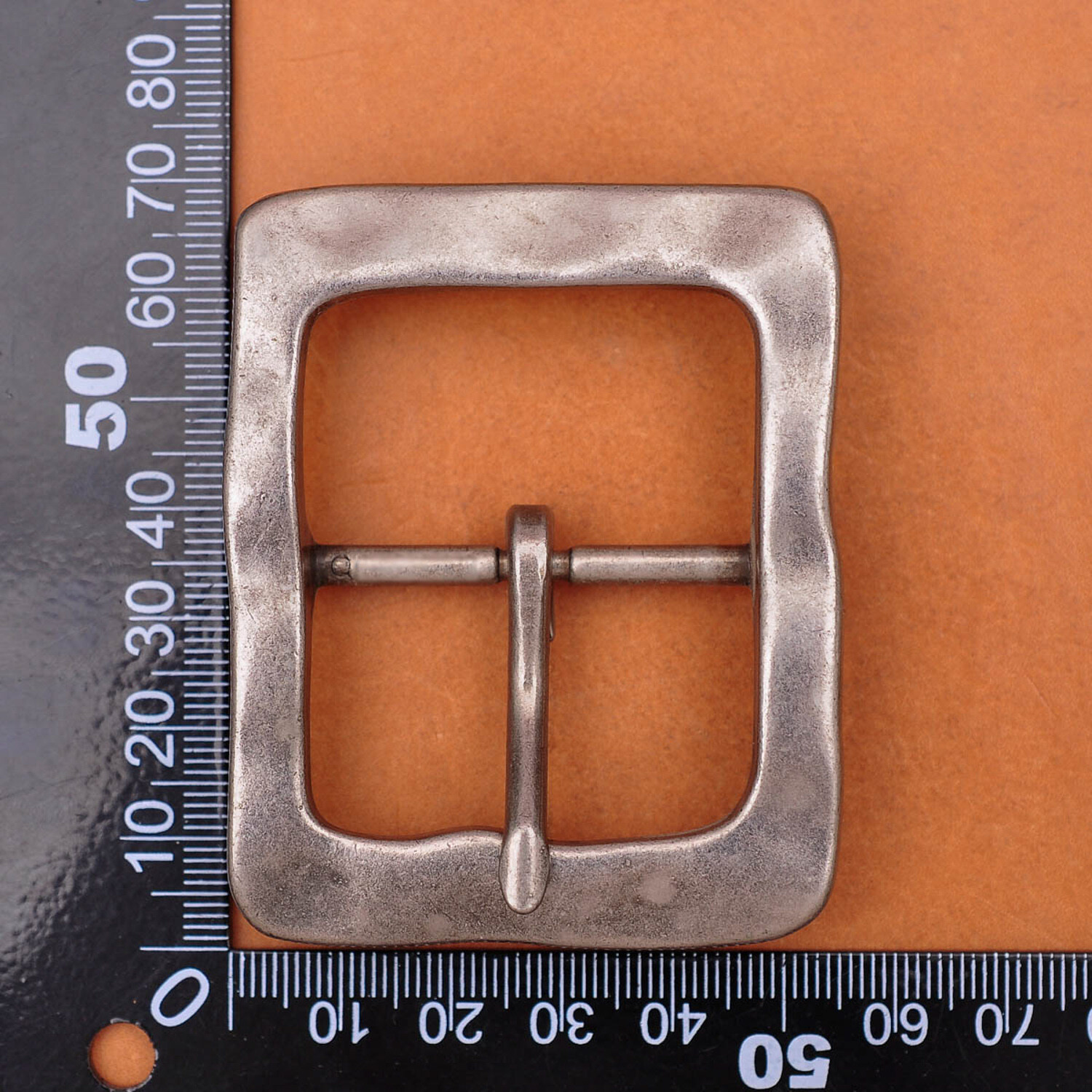 Heavy Duty Solid Antique Silver Center Bar Belt Buckle Fits 1-1/2&Prime; Leather Belts