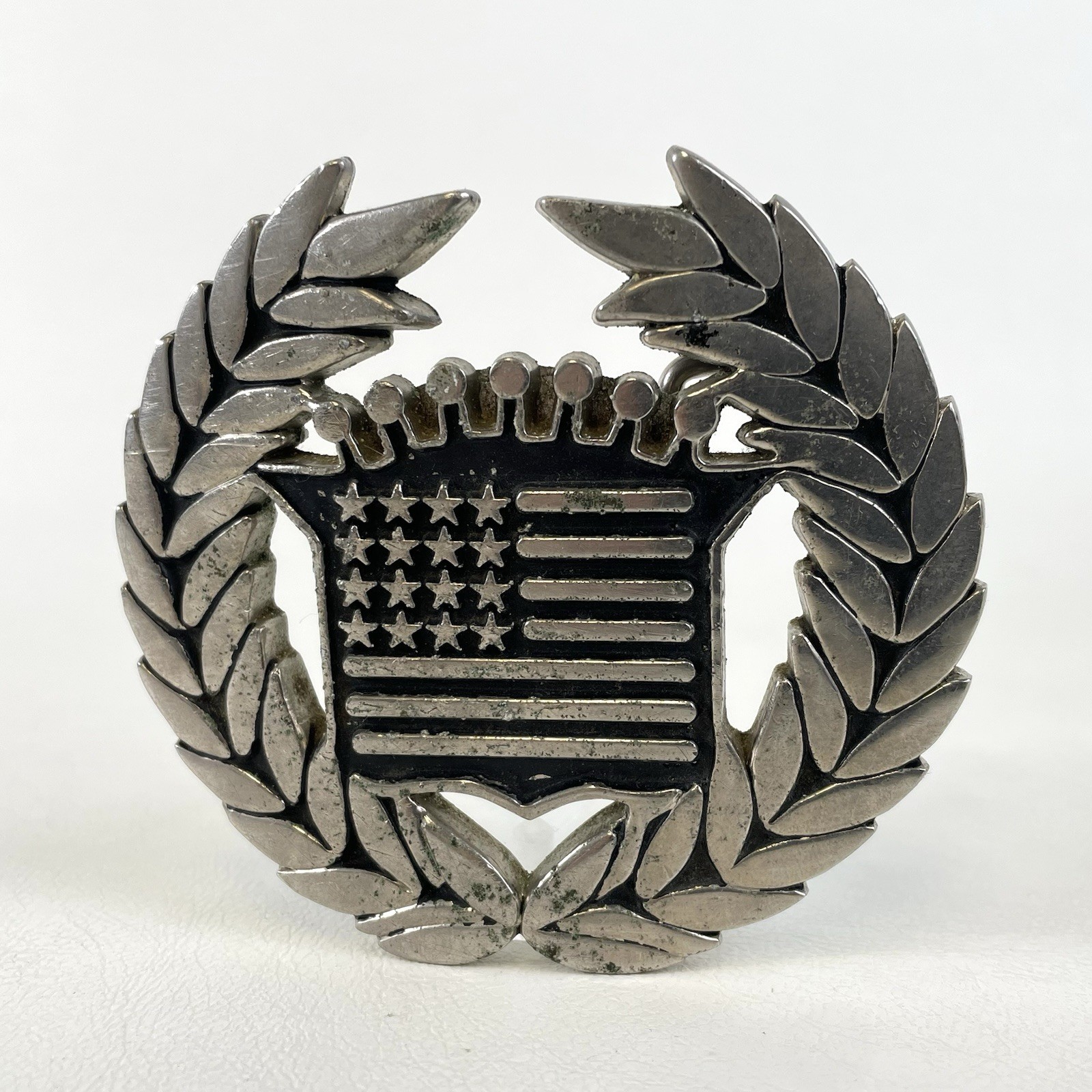 Famous Stars and Straps American Flag Cadillac Belt Buckle Y2K Large VTG Travis