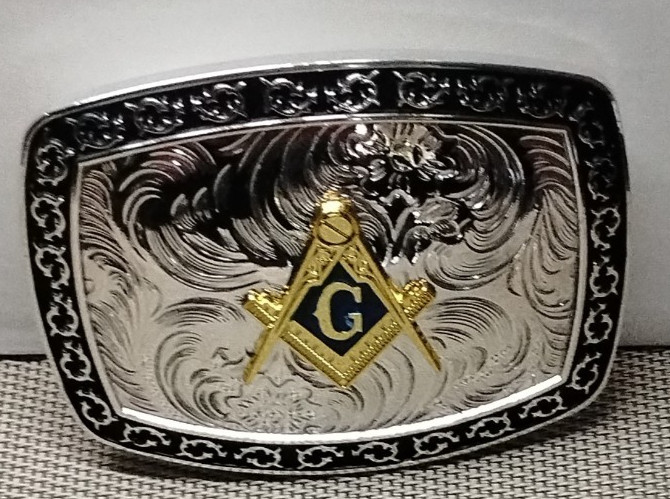 MASONIC Western Cowboy Belt Buckle Hebilla Vaquera MASONICA