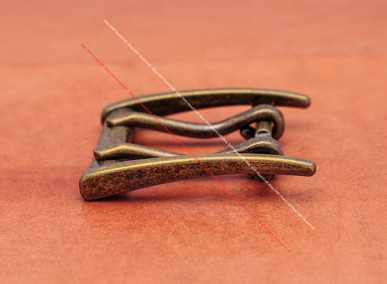 Sturdy Antique Brass Double Pin Prong Leathercraft Belt Buckle Fits 45mm Strap