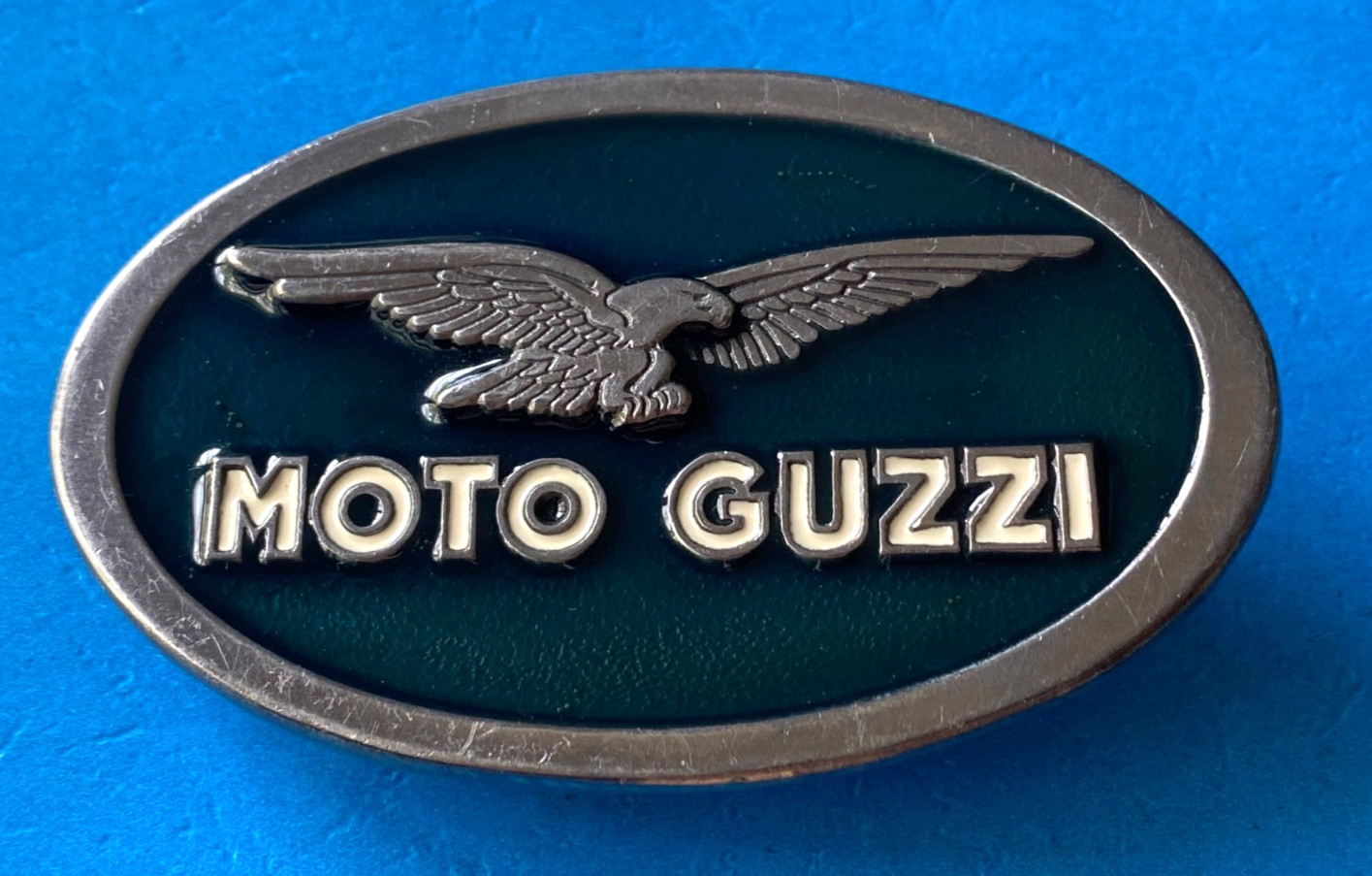 VINTAGE MOTO GUZZI MOTORCYCLE BELT BUCKLE