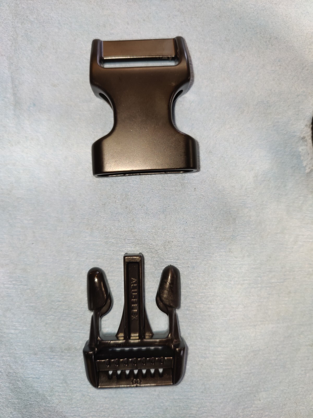buckle quick release mat black finish half aluminum half plastic unused in a bag