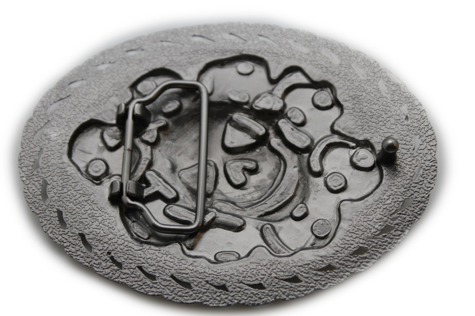 Men Women Dark Silver Metal Big Belt Buckle Fashion Skeleton Skulls Gothic Death