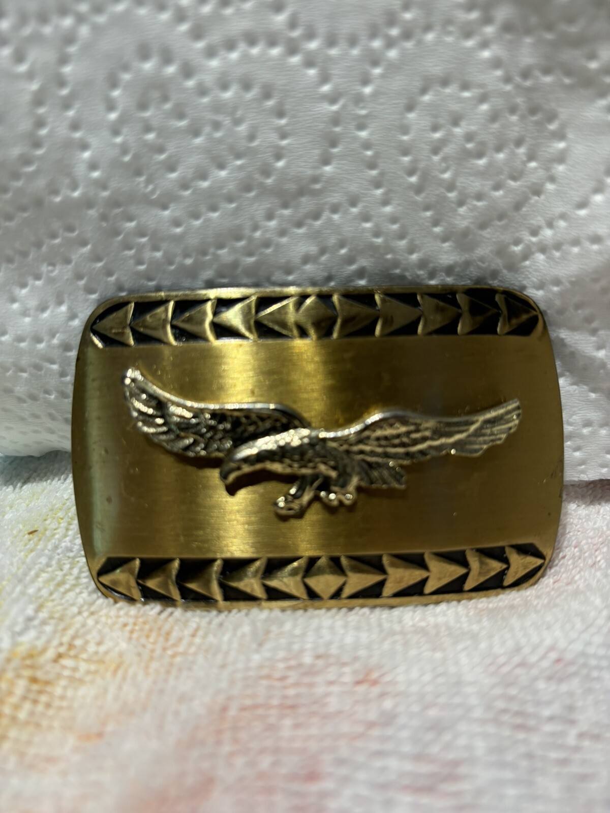 Eagle Embossed Brass Solid Belt Buckle