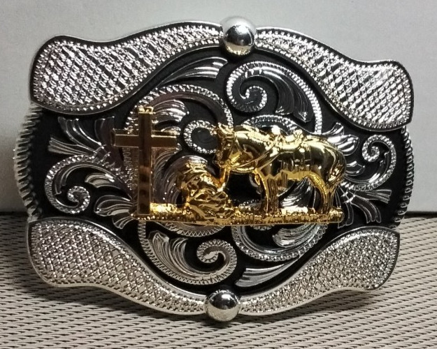 PRAYING COWBOY Western Belt Buckle Hebilla Vaquera