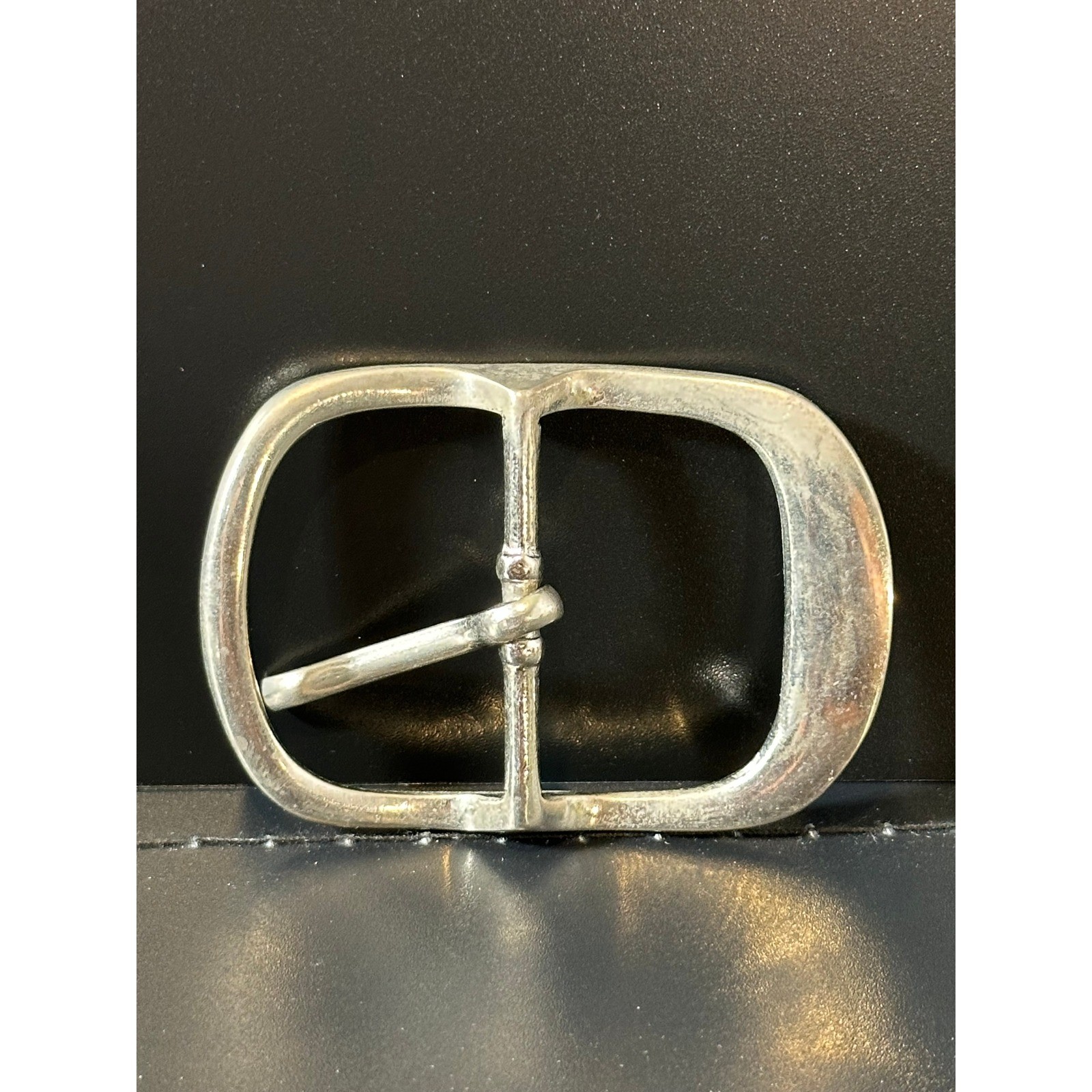 Calvin Klein Jeans Silver Tone Rectangular Belt Buckle Replacement Engraved Logo