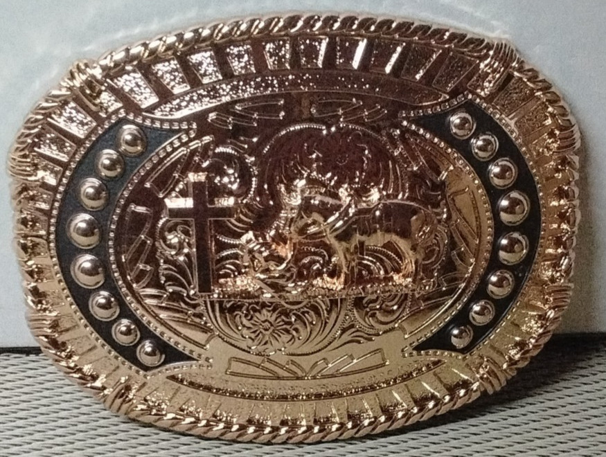 PRAYING COWBOY WITH HORSE Western Cowboy Belt Buckle/ Hebilla Vaquera