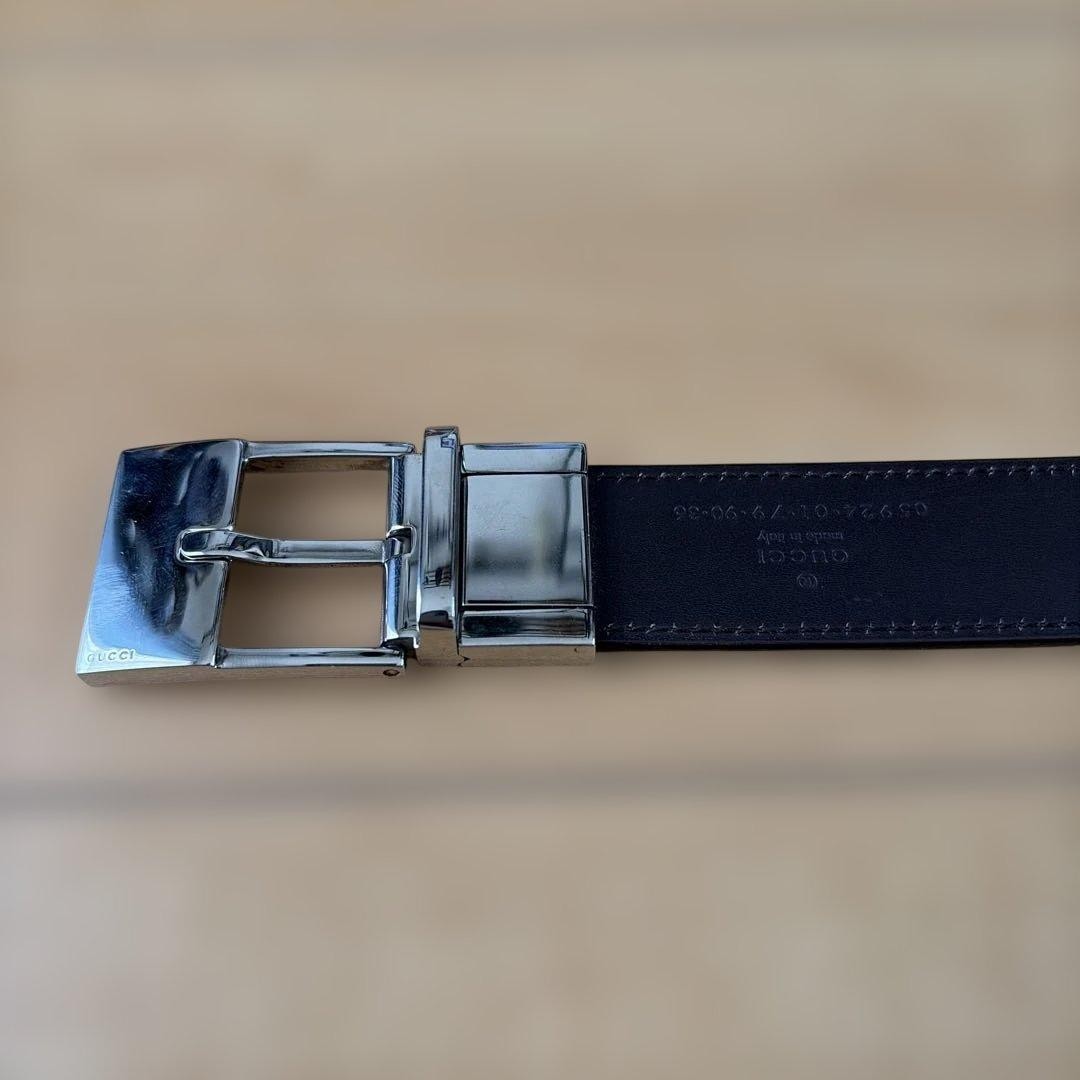 GUCCI Pre-Owned Men&rsquo;S Belt Reversible Black Dark Brown