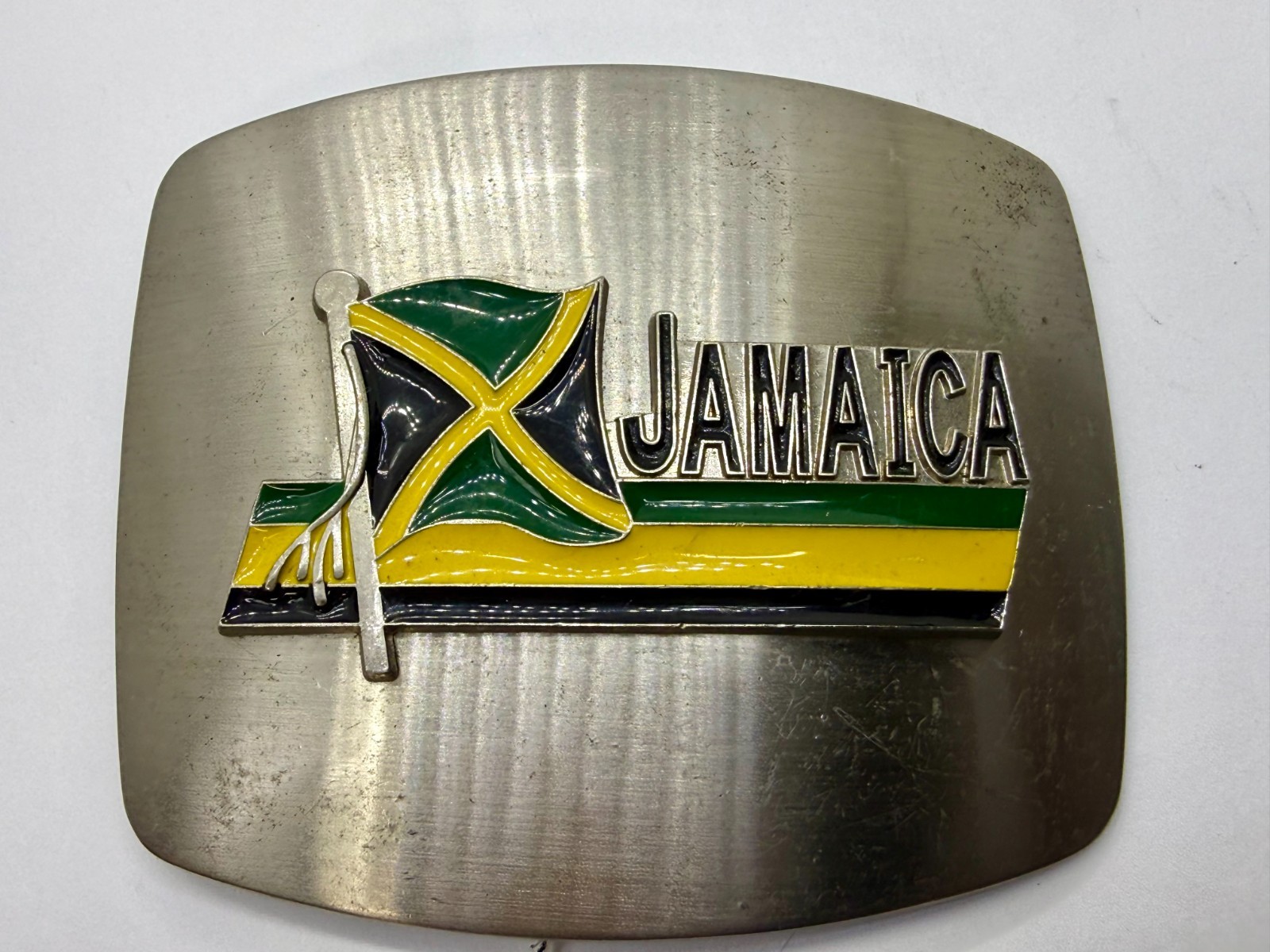 Jamaican Country Flag Jamaica Rasta Rastafarian Patriotic Belt Buckle