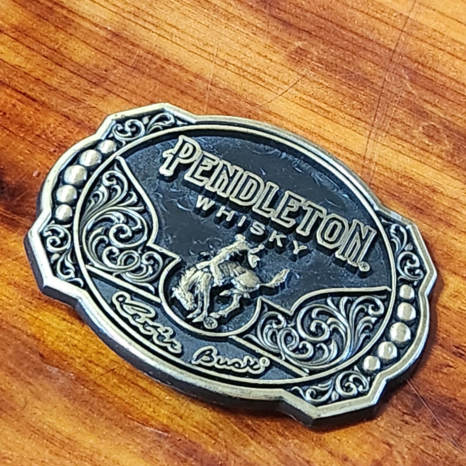 Pendleton Whisky Belt Buckle Montana Silversmiths Rodeo Horse Cowboy Trucker New