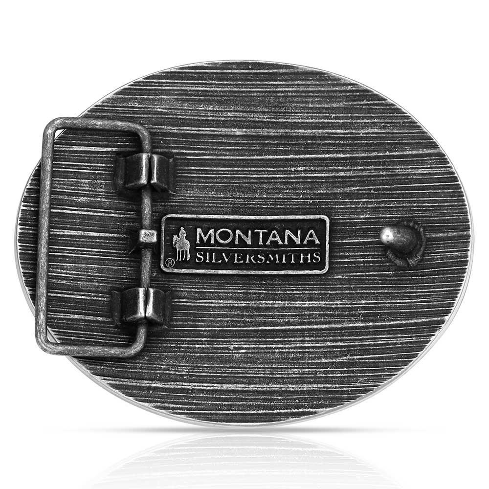 Montana Silversmiths Attitude Tri Color Rodeo Bull Rider Western Belt Buckle