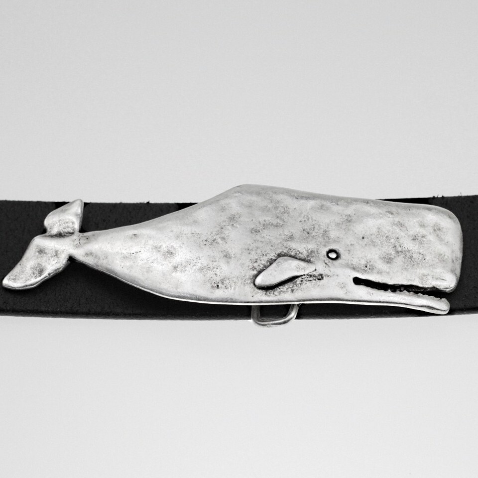 Belt buckle whale silver buckle removable buckle belt buckle 40 mm for belt