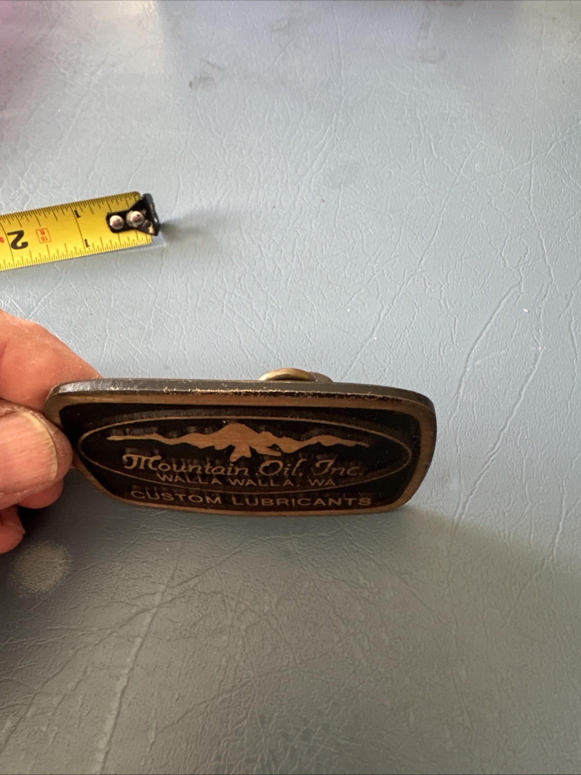 Belt Buckle – Mountain Oil, Inc., Walla, Walla, WA, Solid Brass