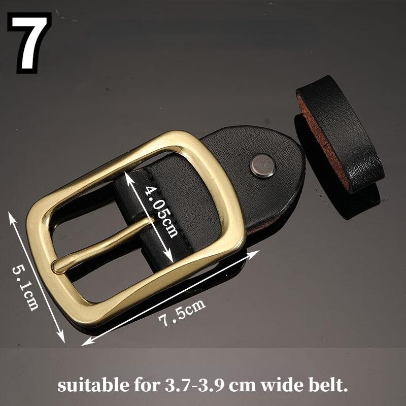 Men PU Leather Alloy Belt Buckle Head Pin Buckle Replacement for 37-39mm Wide