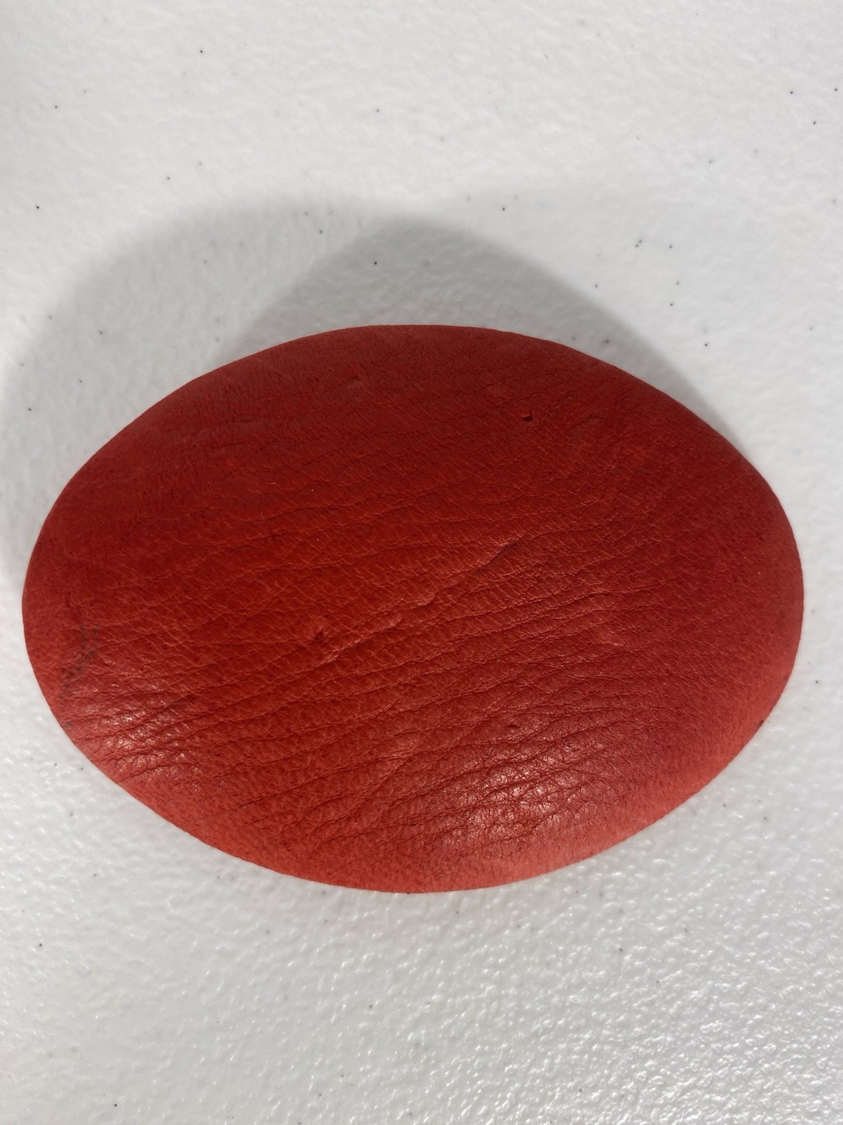 Vintage Red Suede Leather Oval Belt Buckle Blank Fits 1.5” Belt Western Retro
